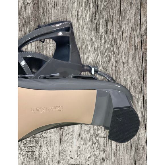 Calvin Klein women’s Madlenka slate patent leather heels. Size 7. - Picture 6 of 7